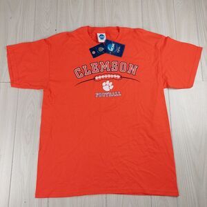 Clemson Tigers Football Tshirt Mens Large Orange Short Sleeve Cotton NCAA‎ NWT